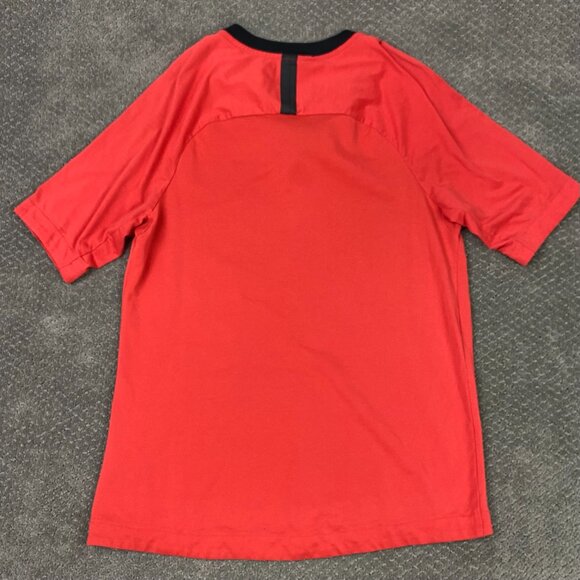 Nike Shirt Men's Large Fits like Medium Red Tech Fleece Blade Collar 846871 602 - Picture 3 of 9